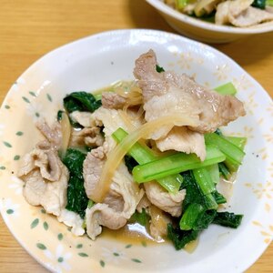 時短メニュー☆小松菜豚丼